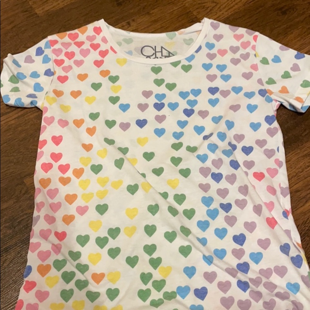 CHASER colorful heart t shirt